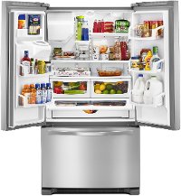 WRF555SDFZ Whirlpool 36 Inch Smudge Proof French Door Refrigerator - 24.7 cu. ft., Stainless Steel-3