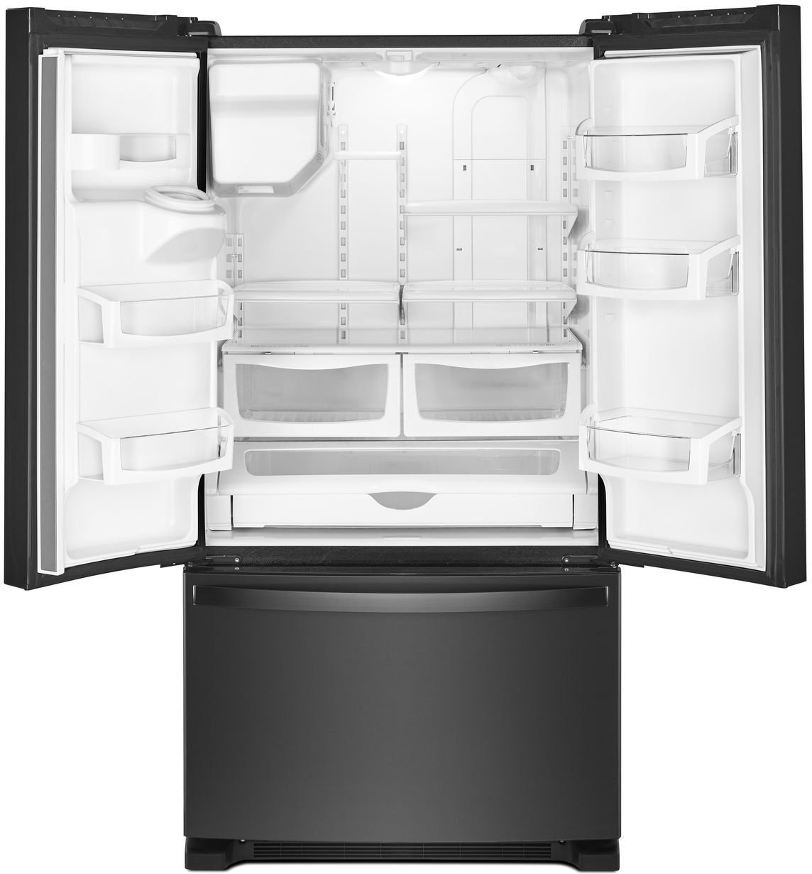 WRF555SDHV Whirlpool 36 Inch Smudge Proof French Door Refrigerator - 24.7 cu. ft., Black Stainless Steel-3