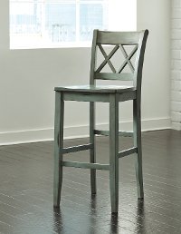 D540SDCE Green Traditional Bar Stools (Set of 2) - Mestler