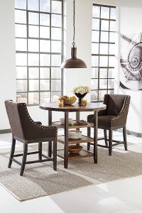 D608SDE Casual Upholstered Counter Stools (Set of 2) - Moriann