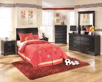 B128-63 Black Classic Twin Sleigh Headboard - Huey Vineyard