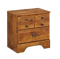 B219-92 Vintage Two Drawer Night Stand -Bittersweet