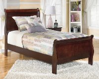 Brown Traditional Twin Sleigh Bed - Alisdair