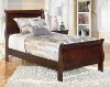 Cherry Traditional Twin Sleigh Bed - Alisdair