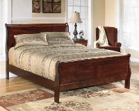 Brown Tradtional Queen Sleigh Bed - Alisdair
