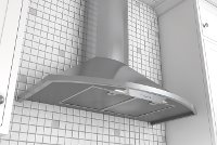 ZSA-M90DS Zephyr Savana Wall Mount Chimney Hood - 36 Inch Stainless Steel-2