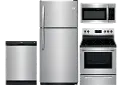 SS-FRG-4PC-21TOPMTN Frigidaire 4 Piece Electric Kitchen Appliance Package with 20 Cu. Ft. Refrigerator - Stainless Steel