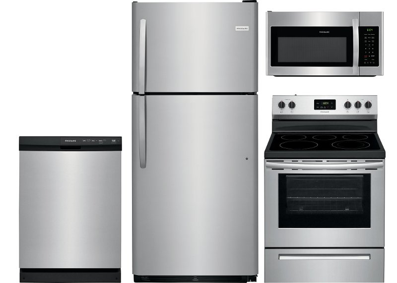 Frigidaire 4 Piece Electric Kitchen Appliance Package With 20 Cu. Ft ...