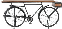 Brown and Black Bicycle Counter Height Dining Table