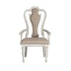 Antique White Upholstered Dining Arm Chair - Magnolia Manor Collection-3