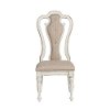 Antique White Upholstered Dining Chair - Magnolia Manor Collection-2