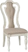 Magnolia Manor Antique White Upholstered Dining Chair