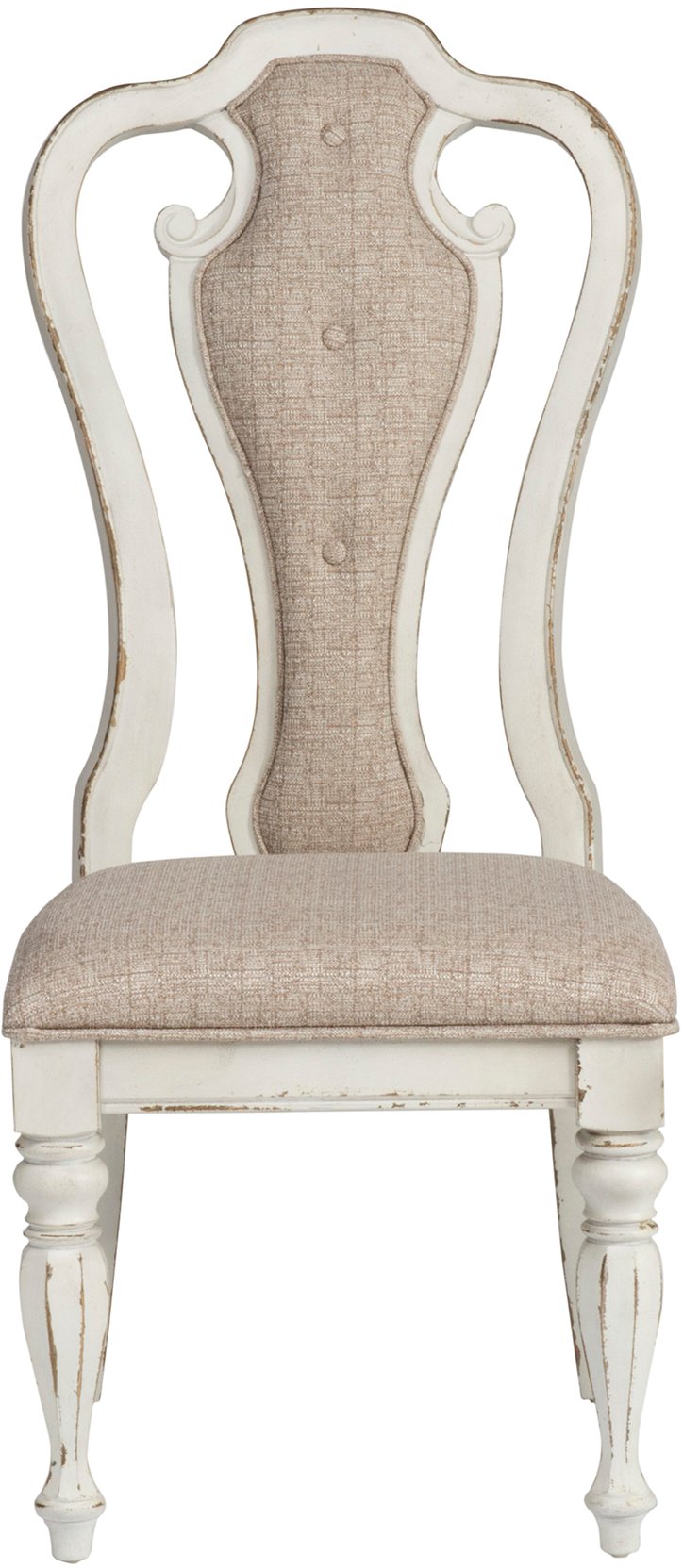 Magnolia Manor Antique White Upholstered Dining Chair-3