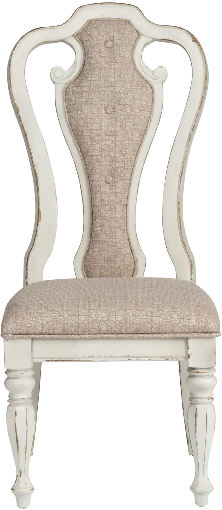 Magnolia Manor Antique White Upholstered Dining Chair-3