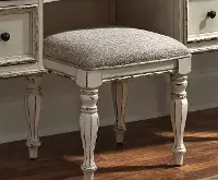 Magnolia Manor Antique White Vanity Stool