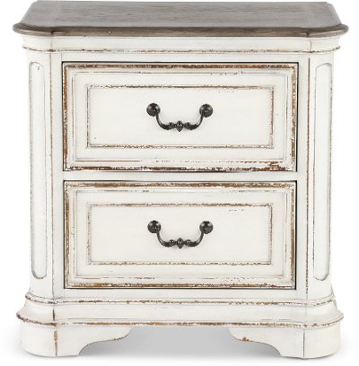 Antique White Traditional Nightstand - Magnolia Manor