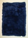 3 x 5 Small Dark Blue Shag Rug - Flokati
