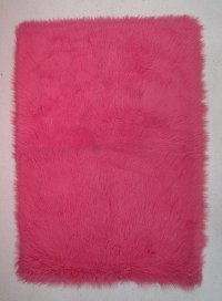 3 x 5 Small Hot Pink Shag Rug - Flokati