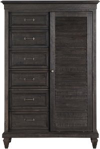Classic Charcoal Gray Door Chest - Calistoga