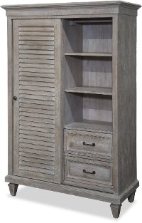 Casual Rustic Gray Door Chest - Dovetail-2
