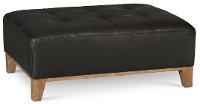 Contemporary Brown Leather Ottoman - Interstellar-1