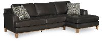 Contemporary Coffee Bean Brown Leather 2 Piece Sectional - Interstellar