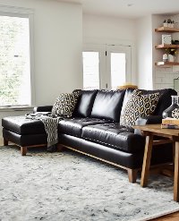 Brown Leather 2 Piece Sectional Sofa with LAF Chaise - Interstellar-2
