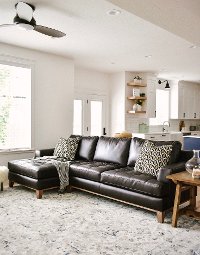 Contemporary Coffee Bean Brown Leather 2 Piece Sectional - Interstellar