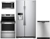 KIT Whirlpool 4 Piece Kitchen Appliance Package with Electric Range - Stainless Steel