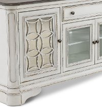 Magnolia Manor 74 Inch Antique White TV Stand-2