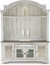 Distressed White 2 Piece Antique Entertainment Center - Magnolia Manor