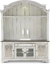 Magnolia Manor Distressed White 2 Piece Antique Entertainment Center