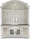 Magnolia Manor Distressed White 2 Piece Antique Entertainment Center