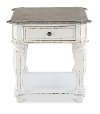 Antique White End Table - Magnolia Manor