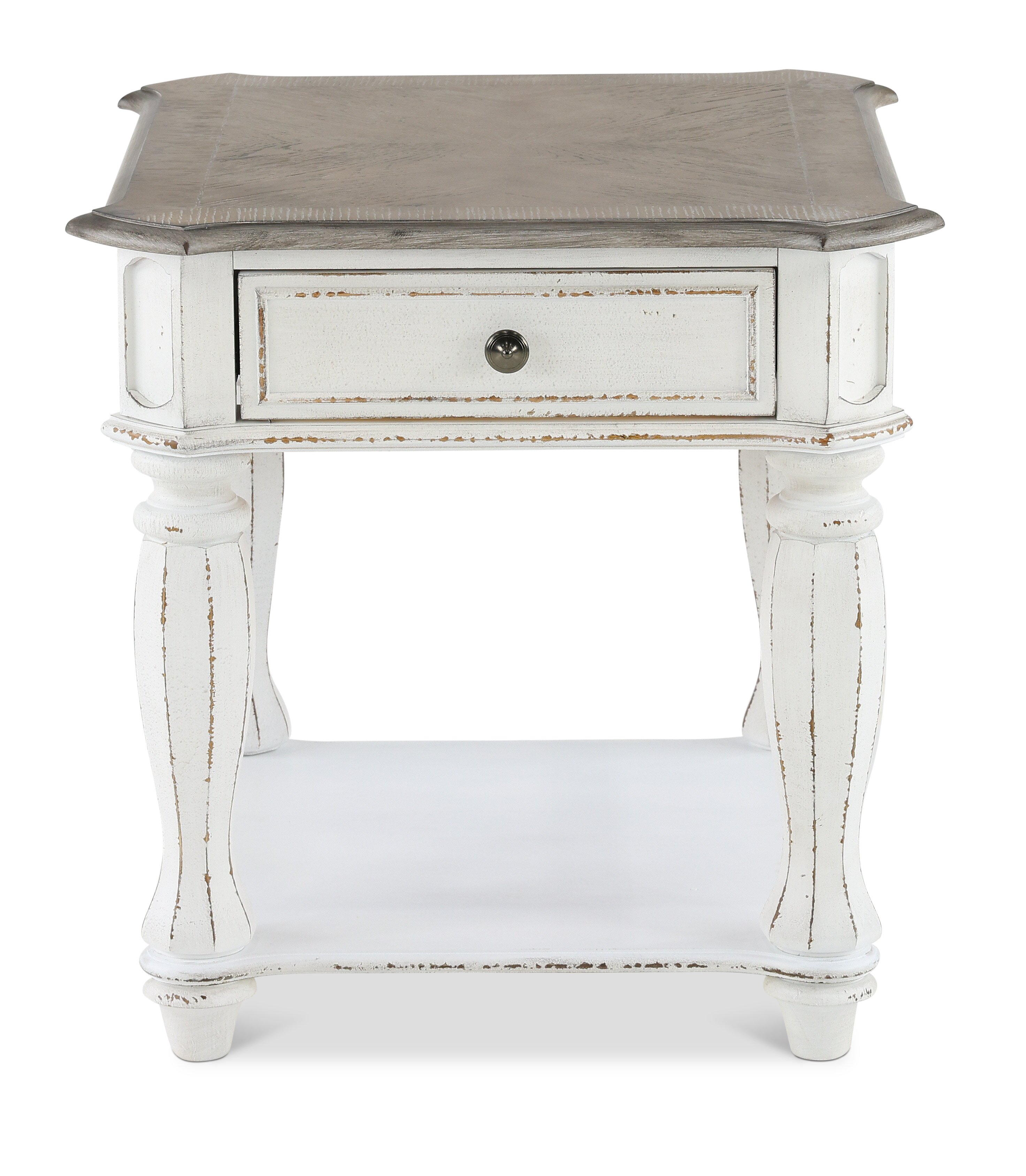 Magnolia Manor Antique White End Table-1
