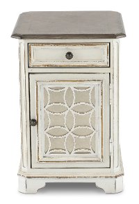 Antique White Chair Side Table - Magnolia Manor