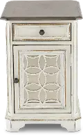 244-OT1021 Magnolia Manor Antique White Side Table