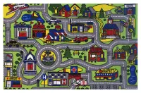 4 x 6 Small Drive Time Multi-Color Area Rug - Fun Time