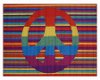 3 x 5 Small Groovy Peace Multi-Color Area Rug - Fun Time
