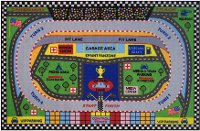 3 x 5 Small Speedway Multi-Color Area Rug - Fun Time