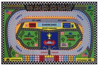 4 x 6 Small Speedway Multi-Color Area Rug - Fun Time