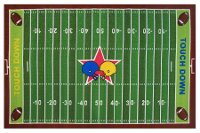 3 x 5 Small Football Field Multi-Color Area Rug - Fun Time
