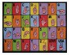 3 x 5 Small Sign Language Multi-Color Area Rug - Fun Time