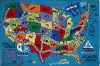 3 x 5 Small Travel Fun Multi-Color Area Rug - Fun Time