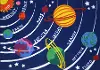Fun Time 8 x 11 Solar System Multi-Color Area Rug
