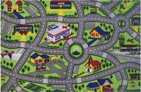 4 x 6 Small Driving Fun Multi-Color Area Rug - Fun Time