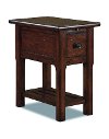 8710-031 Rustic Dark Brown Oak Side Table-2