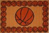 3 x 5 Small Basketball Time Orange Area Rug - Fun Time