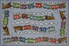 3 x 5 Small Edu Train Light Blue Rug - Fun Time