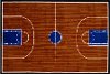 3 x 5 Small Basketball Court Orange & Blue Rug - Fun Time